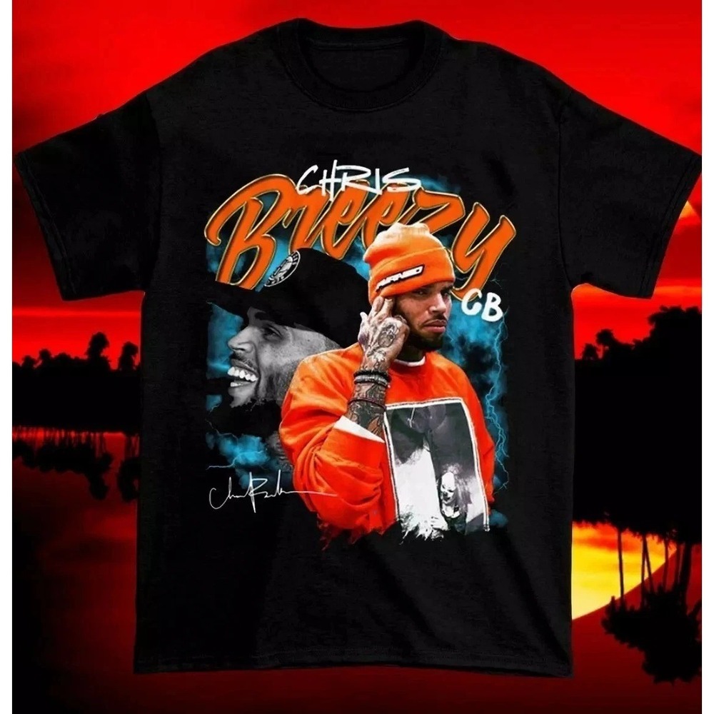 Chris Brown Signature Short Sleeve Cotton T- Shirt Unisex All Size S To 5XL